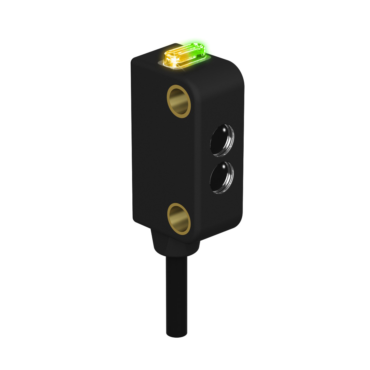 Banner Engineering Photoelectric Sensor; Polar Retro; Rectangular; 1m Range; 10-30VDC; NPN&plus;PNP; Light Operate; 2m Potted Cable